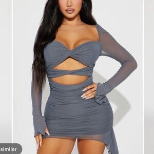 Mesh cut out dress